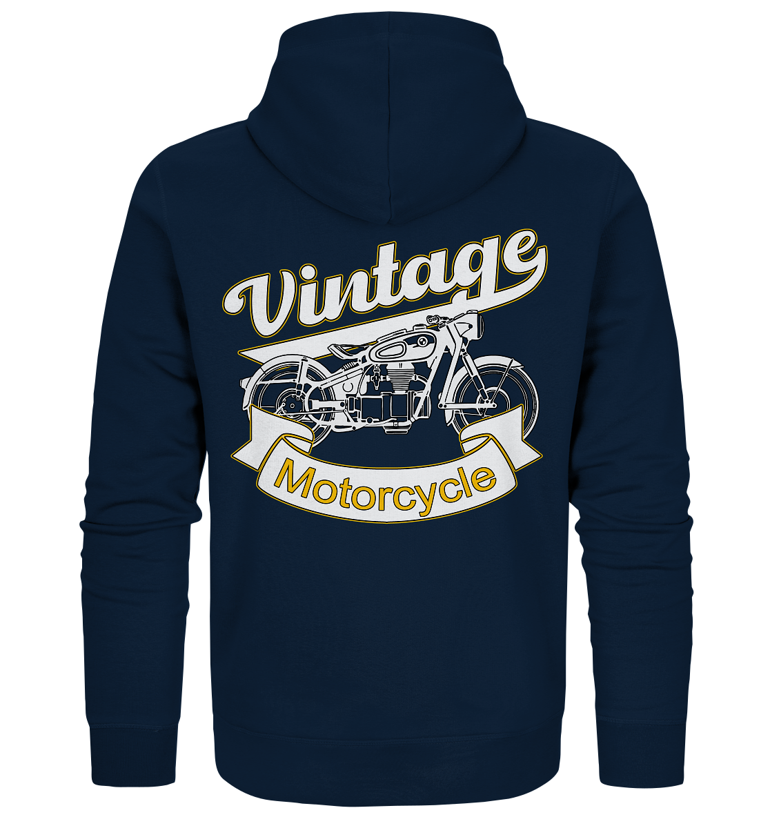 Vintage Motorcycle - Organic Zipper