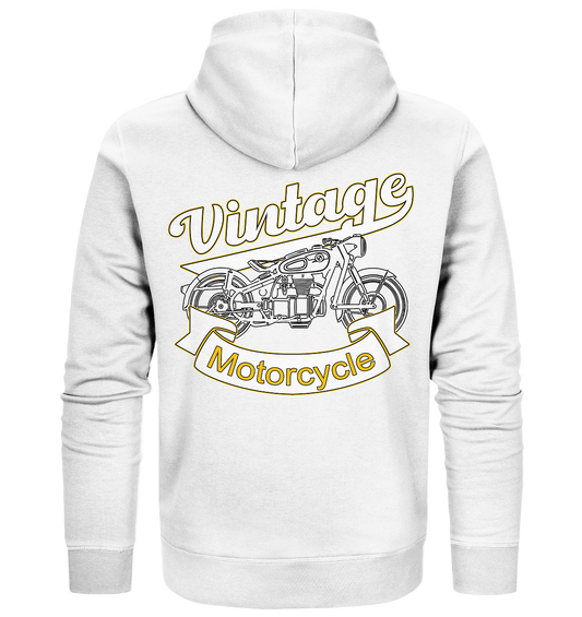 Vintage Motorcycle - Organic Zipper